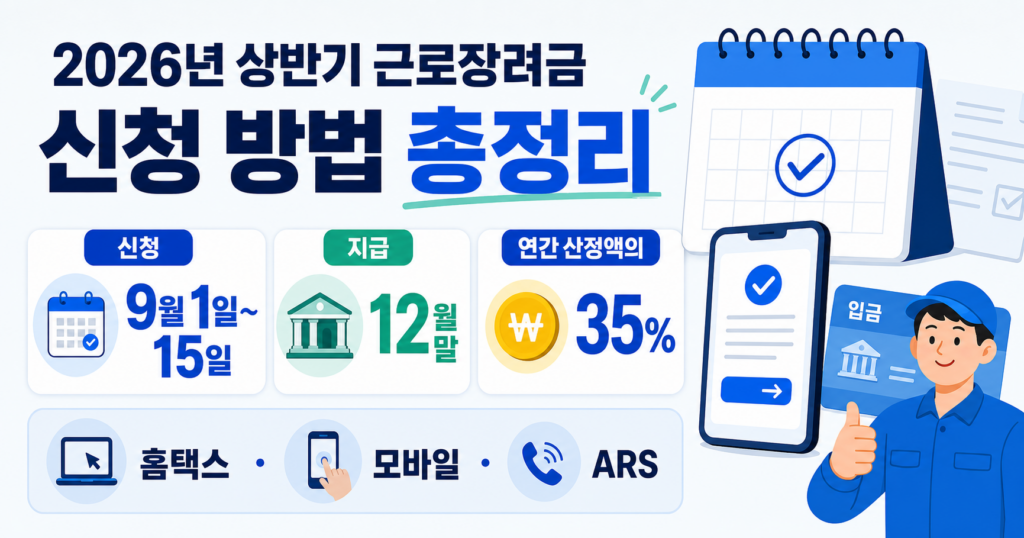 2026 상반기 근로장려금 신청방법