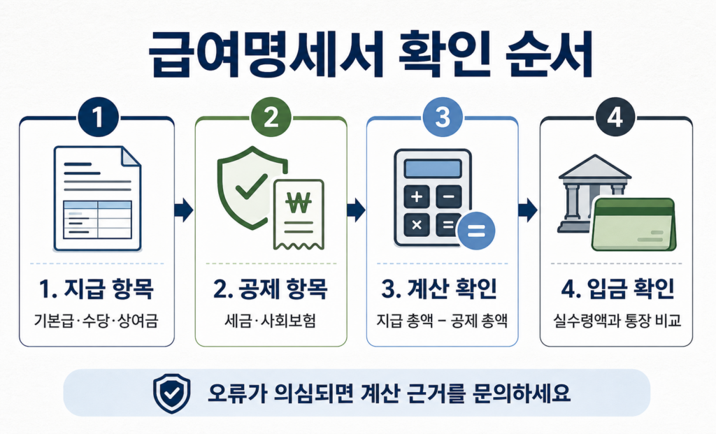 급여명세서 확인순서