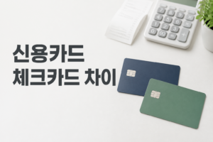 신용카드 체크카드 차이|소득공제율·혜택·지출관리 비교 8 신용카드 체크카드 차이