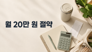 월 20만원 절약