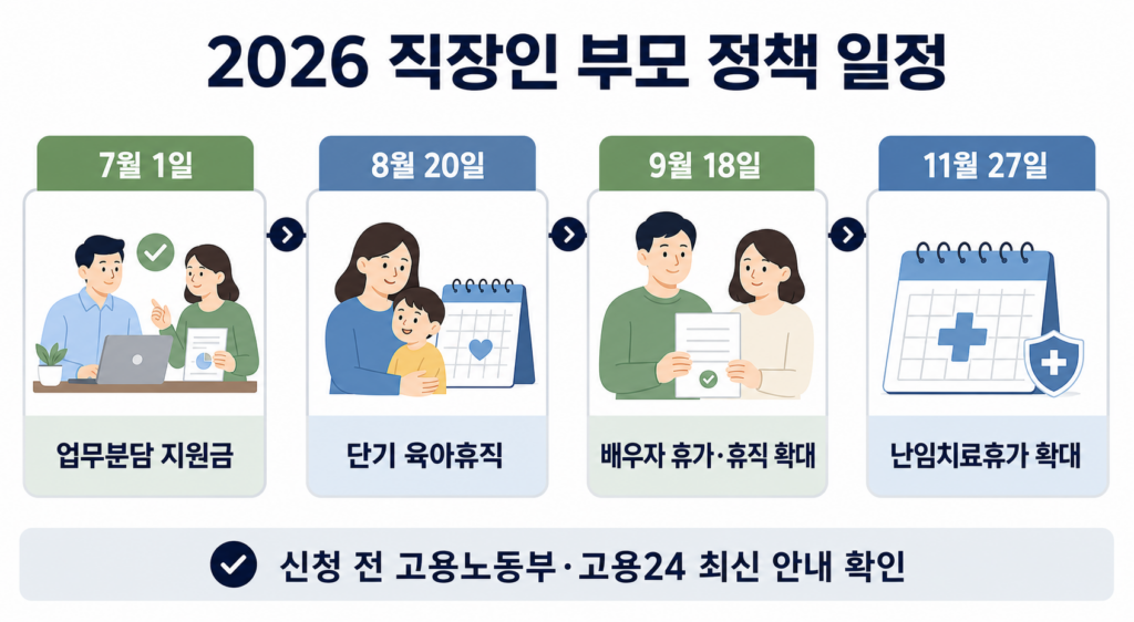 직장인 부모 정책 일정을 자세히 설명
