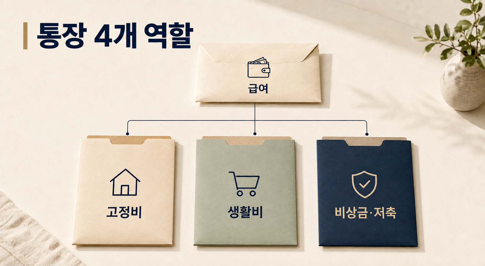 월급 관리 통장 4개 나누는 법|250만 원 예산표와 자동이체 순서 1 통장 4개 역할