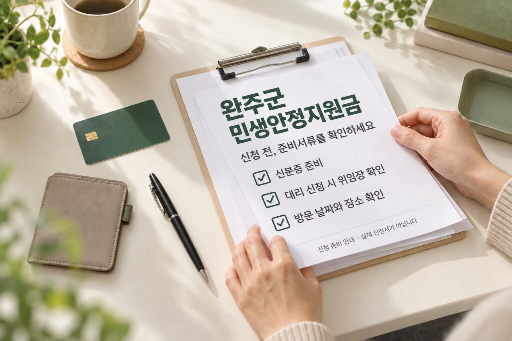 2026 완주군 민생안정지원금 30만 원 신청방법과 준비서류|방문 전 확인할 사항 1 wanju application guide
