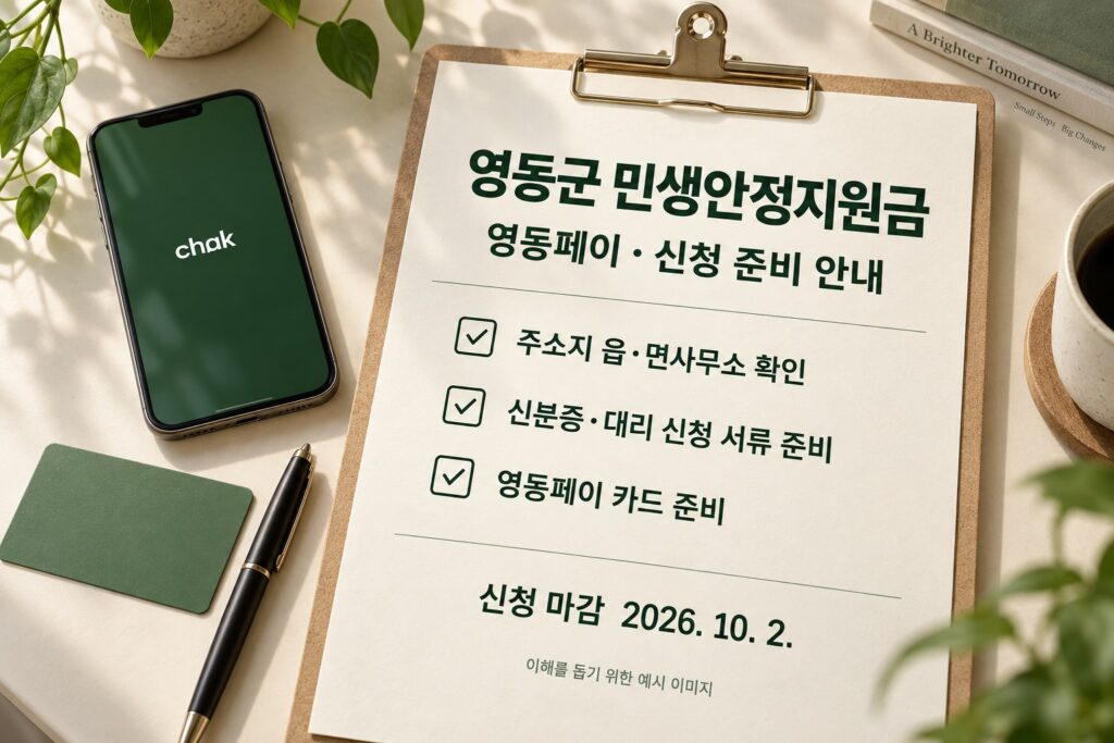 2026 영동군 민생안정지원금 30만 원 신청방법|영동페이 준비·대리 신청·사용기한 1 yeongdong application guide