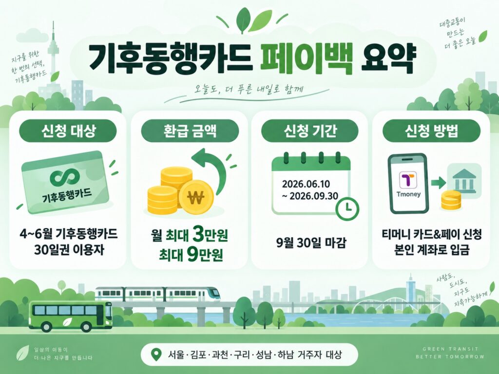2026 기후동행카드 페이백 신청방법|대상·환급금·신청기간 총정리 1 기후동행카드 페이백 상세이미지