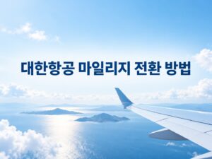 대한항공_마일리지_전환방법_대표이미지