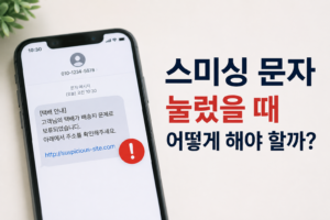 스미싱 문자 눌렀을 때 어떻게 해야 할까? 링크 클릭 후 대처법 총정리 8 스미싱 문자1