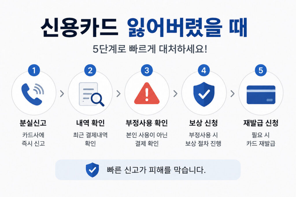 신용카드 분실 후 대처 순서