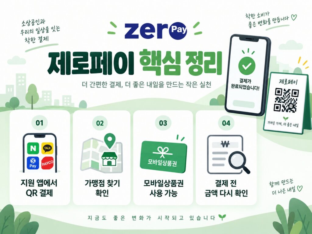 제로페이 결제방법 가맹점 모바일상품권 핵심 정리